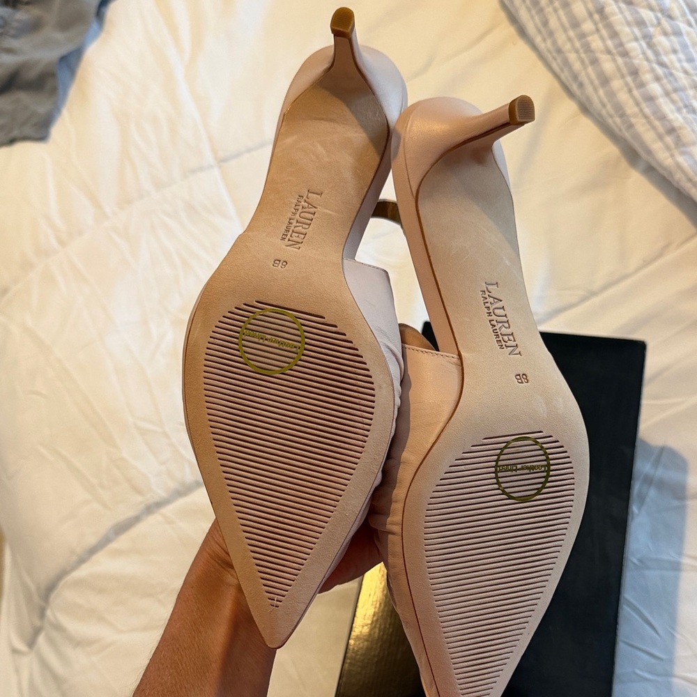 Ralph Lauren Pink Slingback Heels - Picture 2 of 4